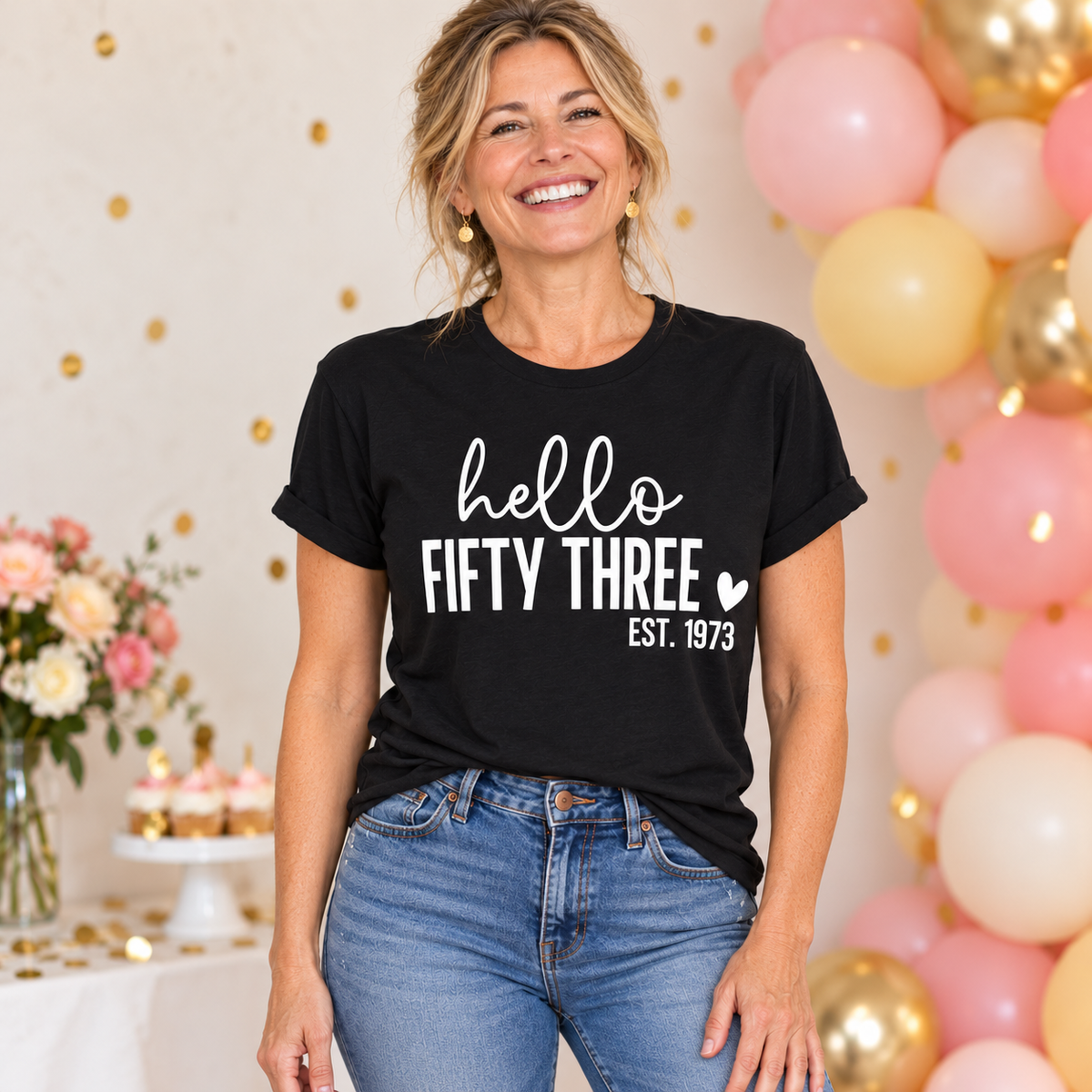 Hello Fifty-Three 53rd Birthday T-Shirt – Est. 1973