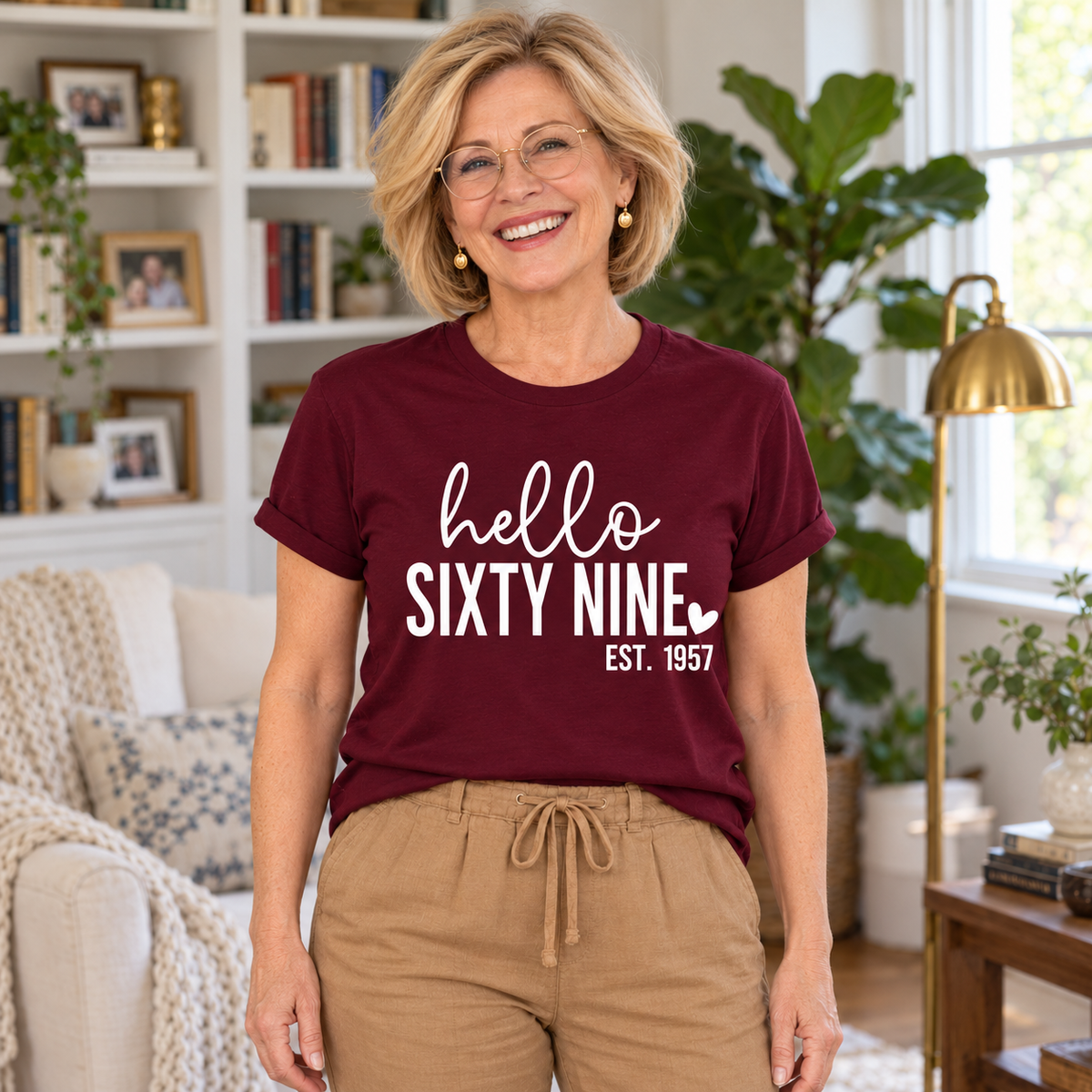 Hello Sixty-Nine 69th Birthday T-Shirt – Est. 1957