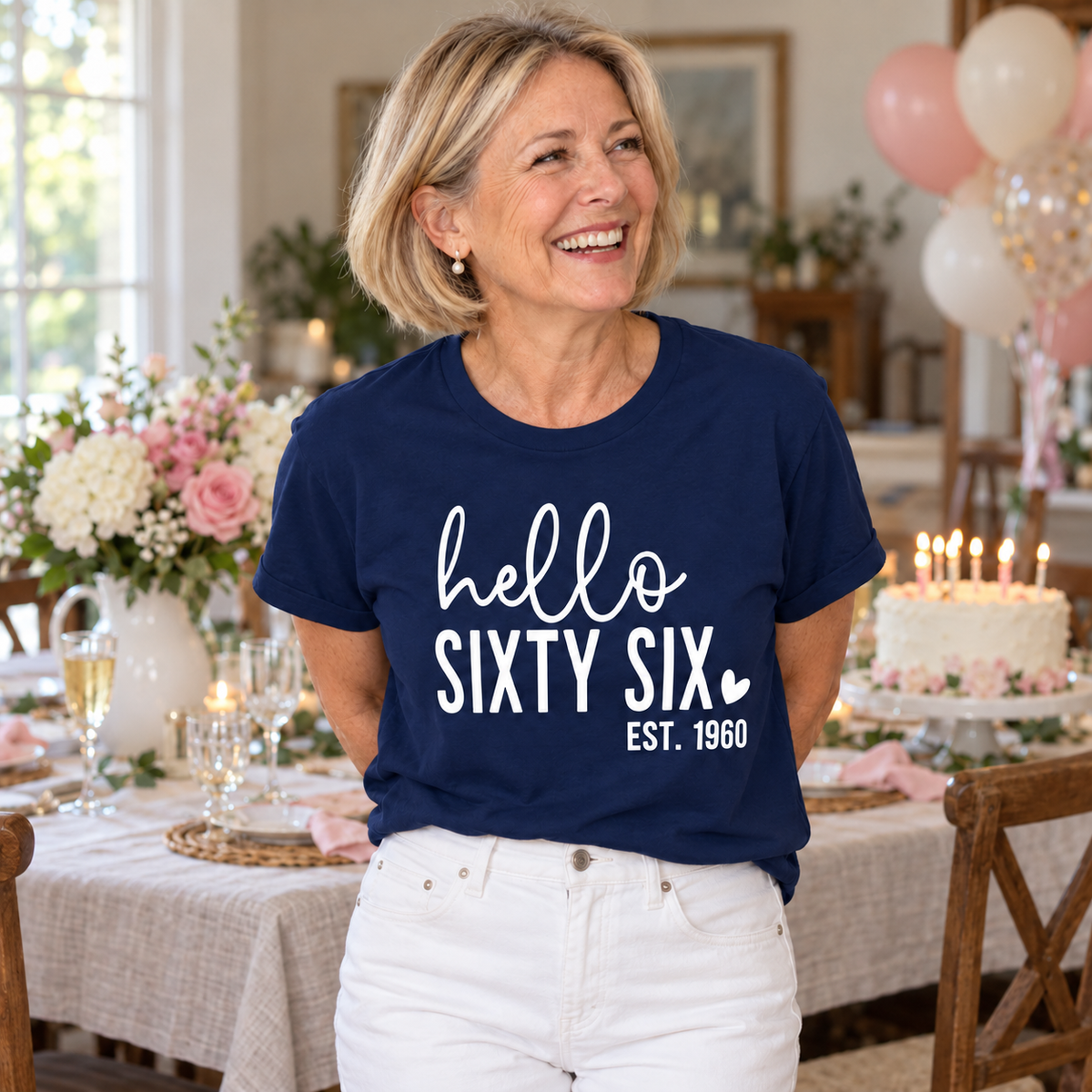 Hello Sixty-Six 66th Birthday T-Shirt – Est. 1960