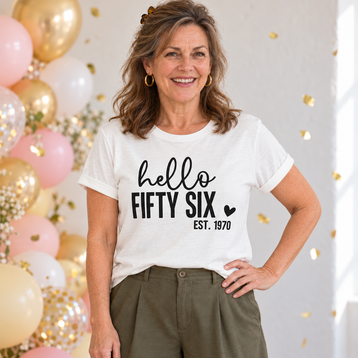 Hello Fifty-Six 56th Birthday T-Shirt – Est. 1970
