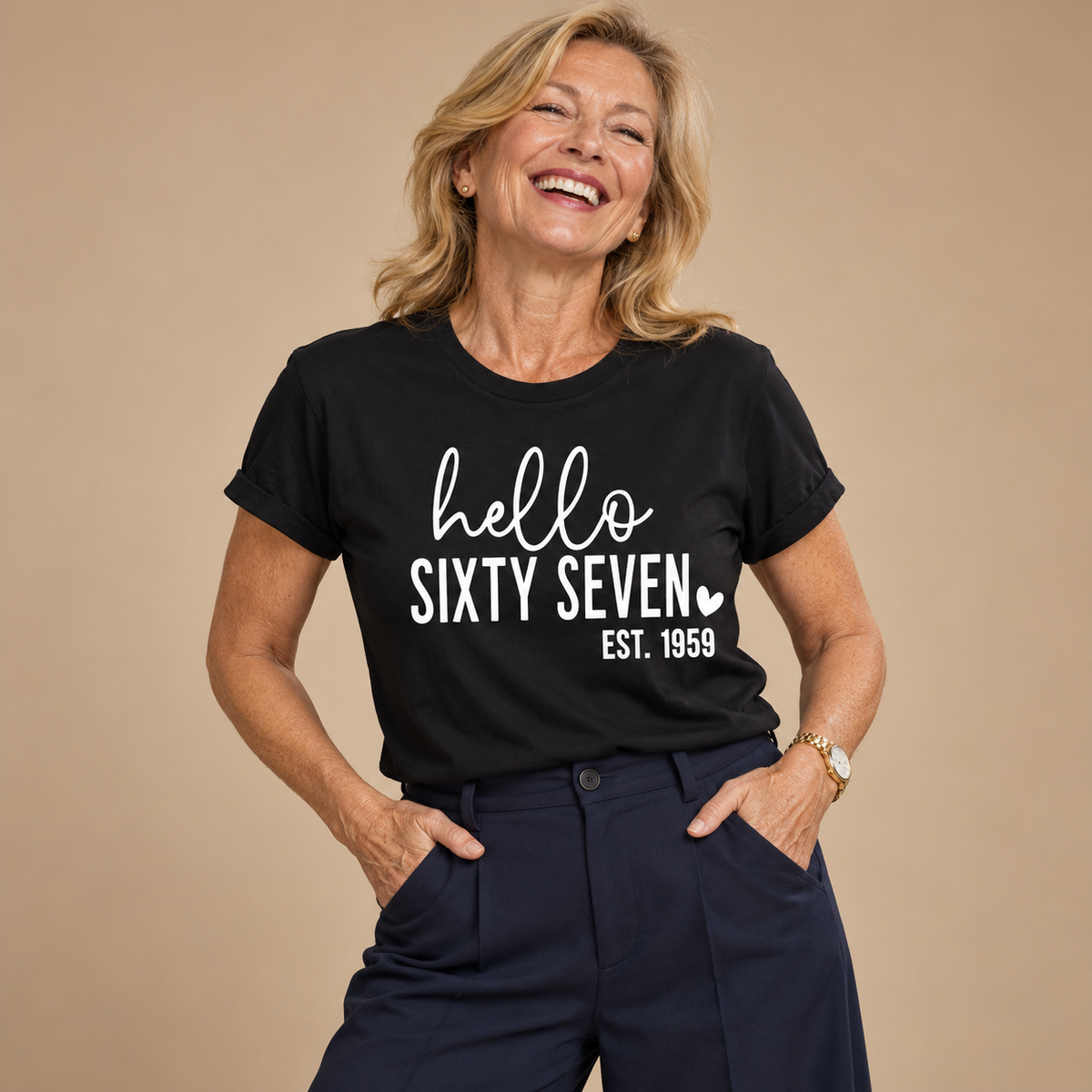 Hello Sixty-Seven 67th Birthday T-Shirt – Est. 1959