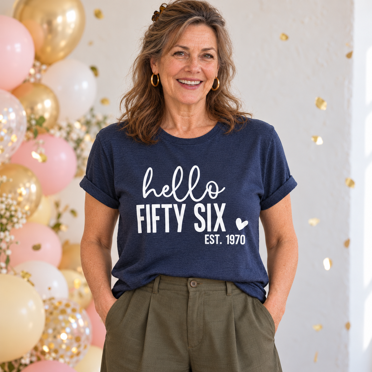 Hello Fifty-Six 56th Birthday T-Shirt – Est. 1970