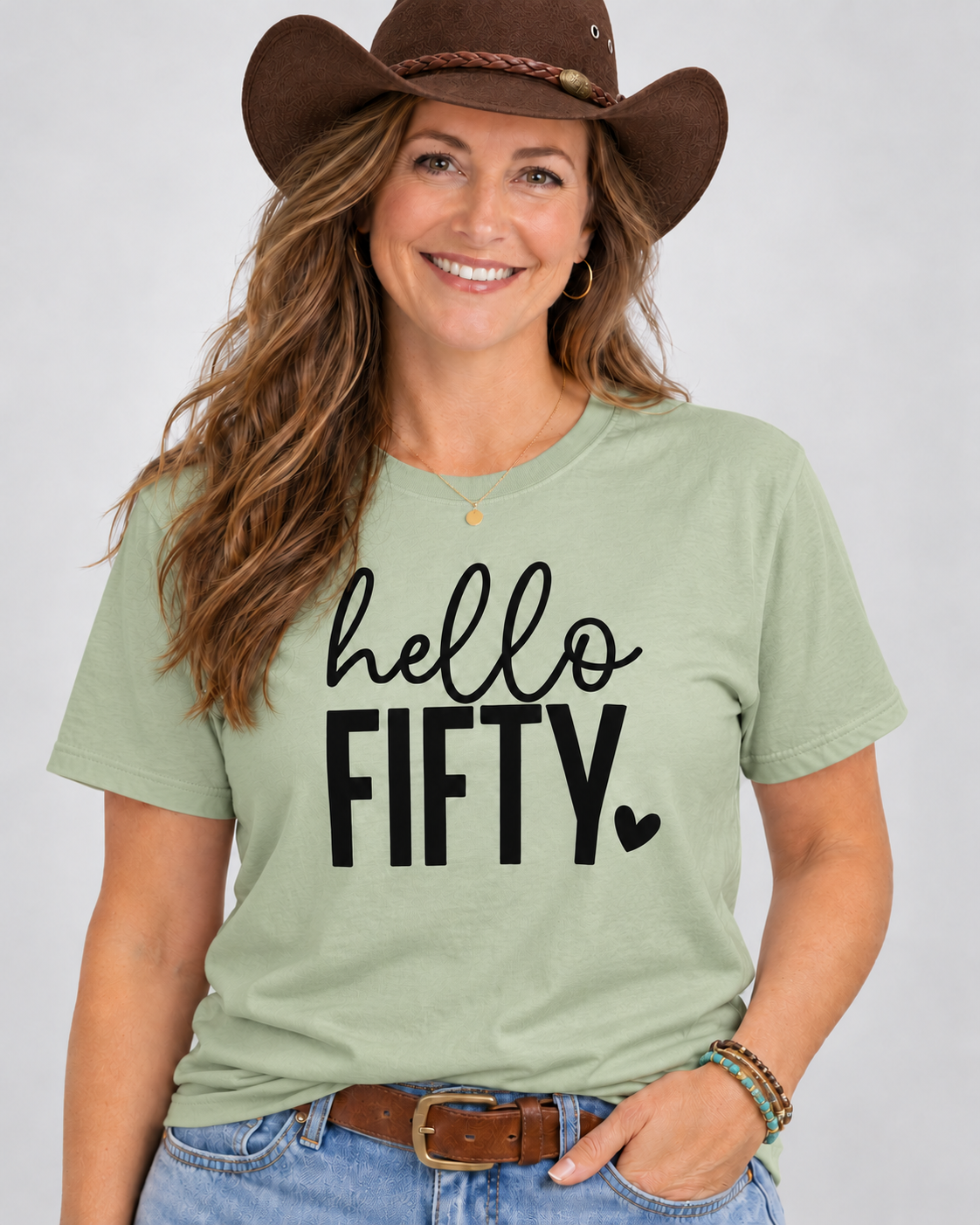 Hello Fifty 50th Birthday T-Shirt