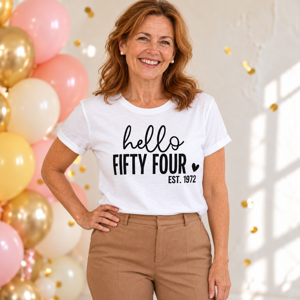 Hello Fifty-Four 54th Birthday T-Shirt – Est. 1972