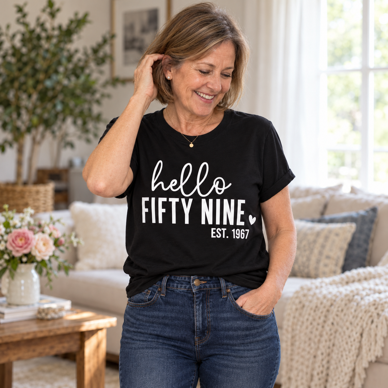 Hello Fifty-Nine 59th Birthday T-Shirt – Est. 1967