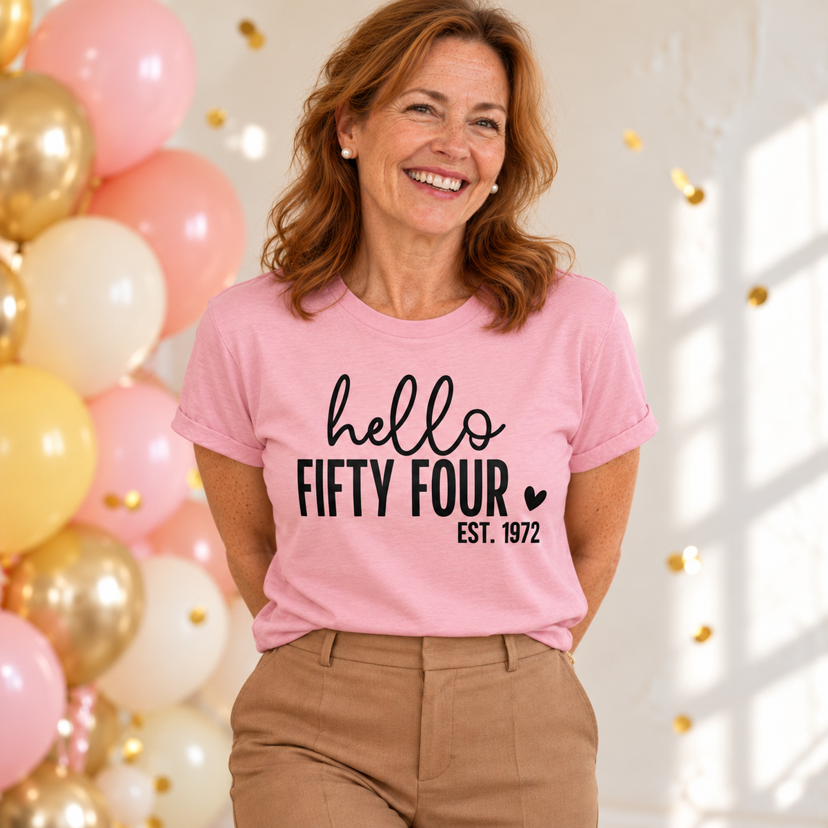 Hello Fifty-Four 54th Birthday T-Shirt – Est. 1972