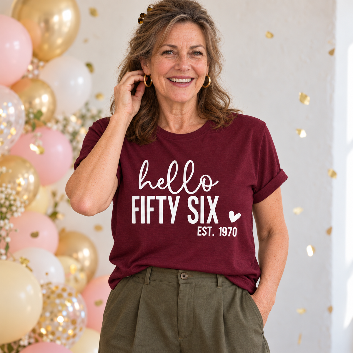 Hello Fifty-Six 56th Birthday T-Shirt – Est. 1970