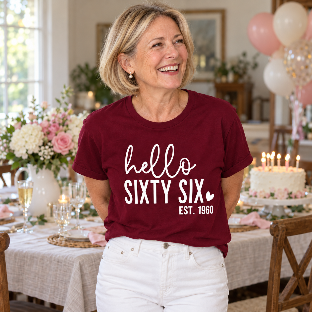 Hello Sixty-Six 66th Birthday T-Shirt – Est. 1960
