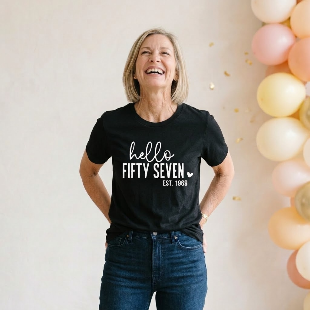 Hello Fifty-Seven 57th Birthday T-Shirt – Est. 1969