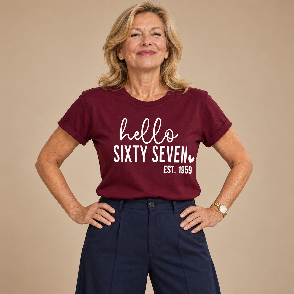 Hello Sixty-Seven 67th Birthday T-Shirt – Est. 1959