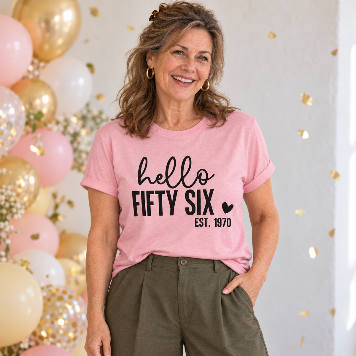 Hello Fifty-Six 56th Birthday T-Shirt – Est. 1970