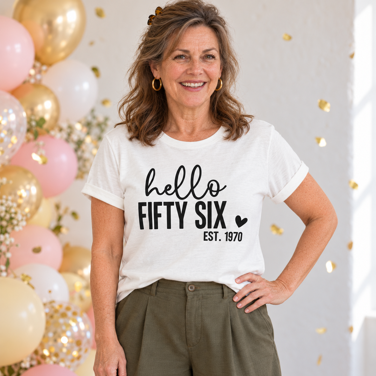 Hello Fifty-Six 56th Birthday T-Shirt – Est. 1970