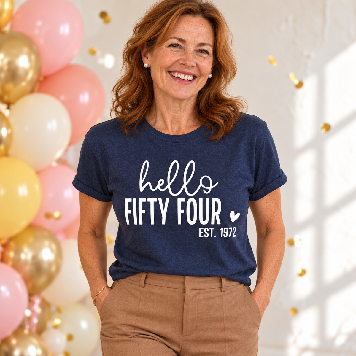 Hello Fifty-Four 54th Birthday T-Shirt – Est. 1972
