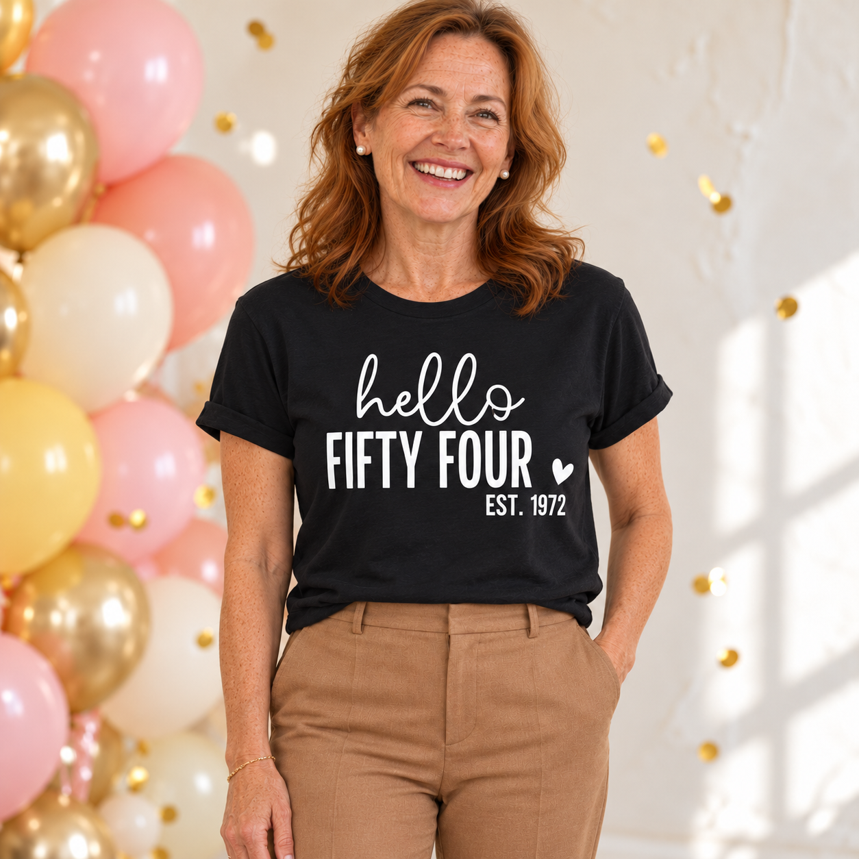 Hello Fifty-Four 54th Birthday T-Shirt – Est. 1972