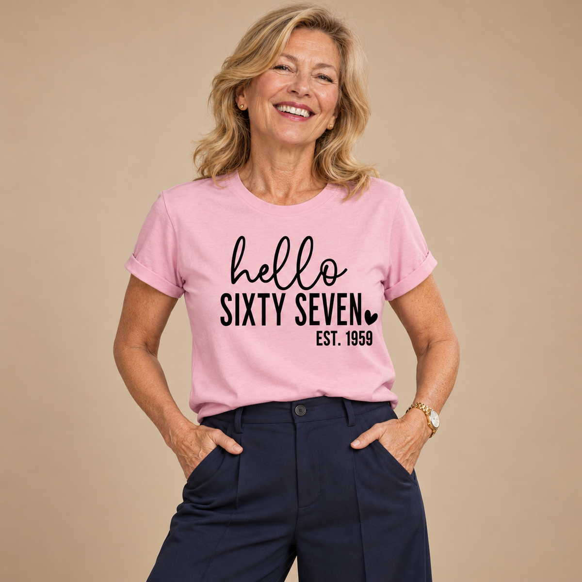 Hello Sixty-Seven 67th Birthday T-Shirt – Est. 1959