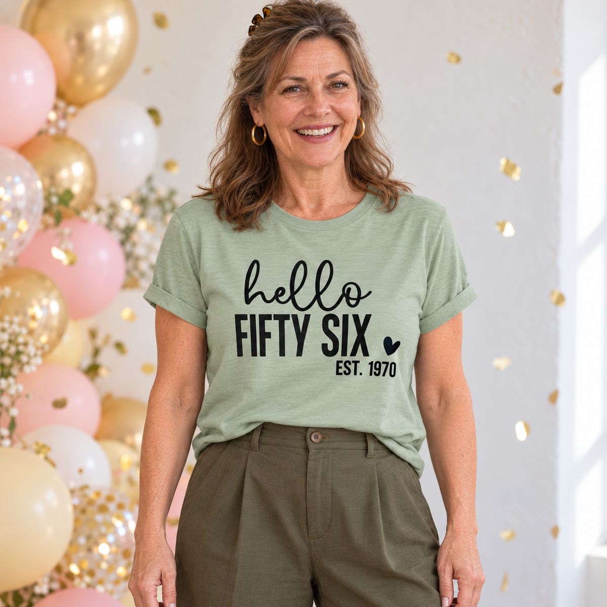 Hello Fifty-Six 56th Birthday T-Shirt – Est. 1970