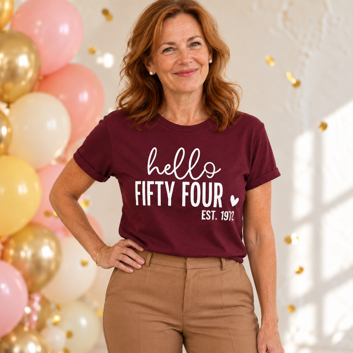 Hello Fifty-Four 54th Birthday T-Shirt – Est. 1972