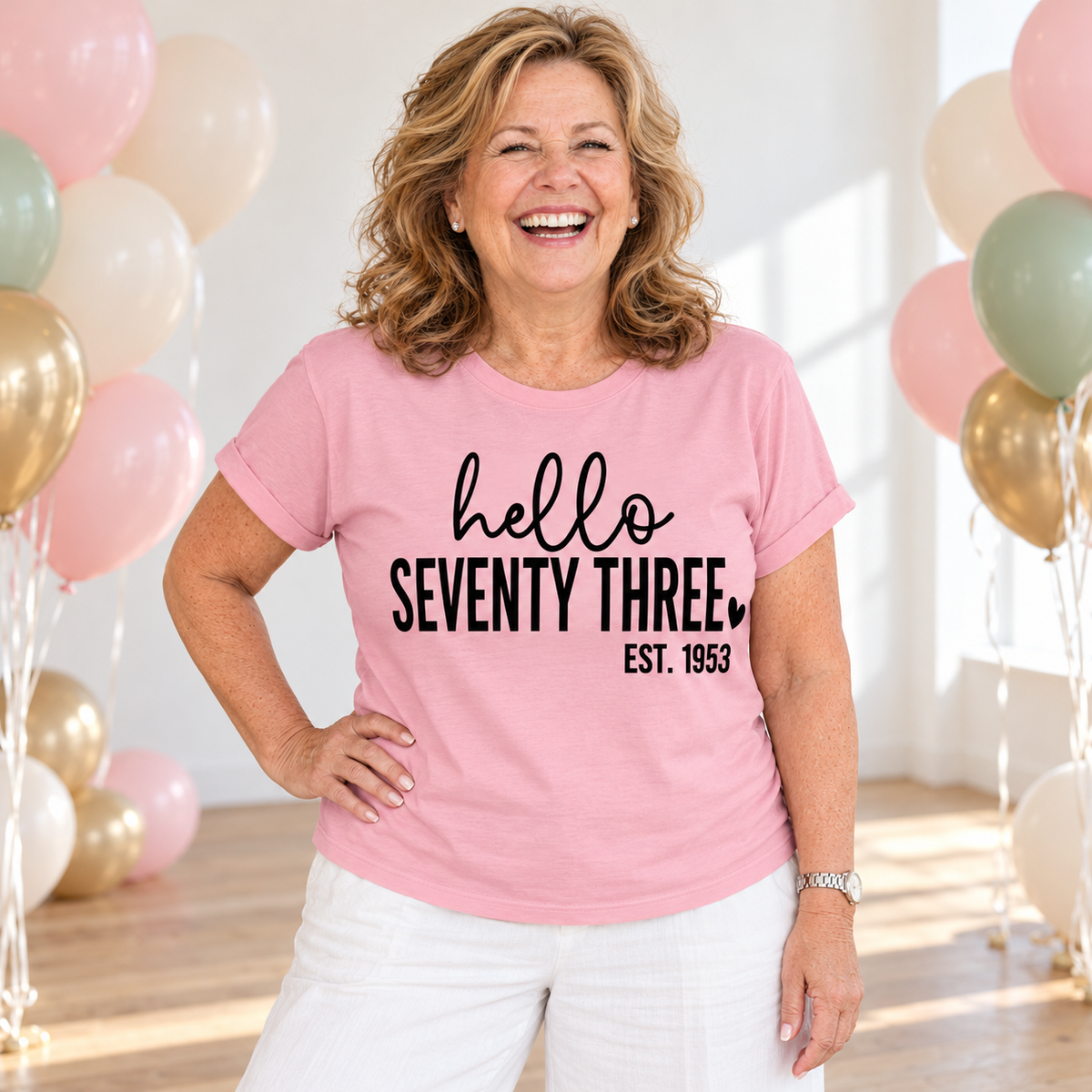 Hello Seventy-Three 73rd Birthday T-Shirt – Est. 1953