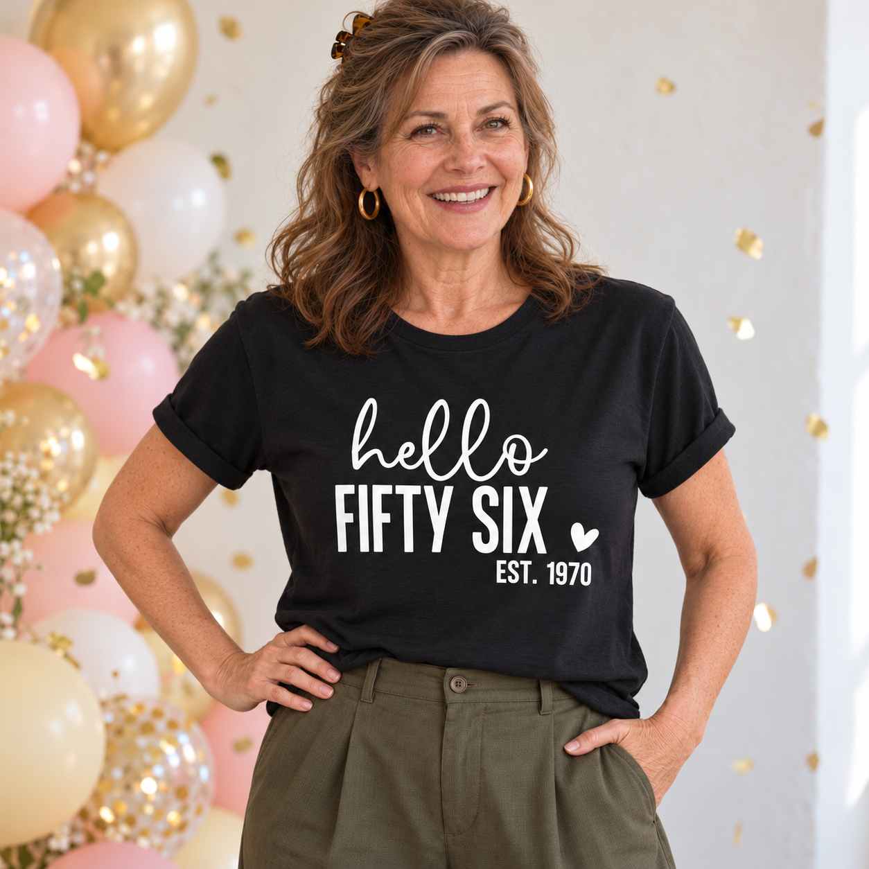 Hello Fifty-Six 56th Birthday T-Shirt – Est. 1970