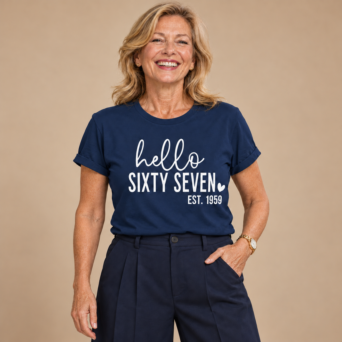 Hello Sixty-Seven 67th Birthday T-Shirt – Est. 1959