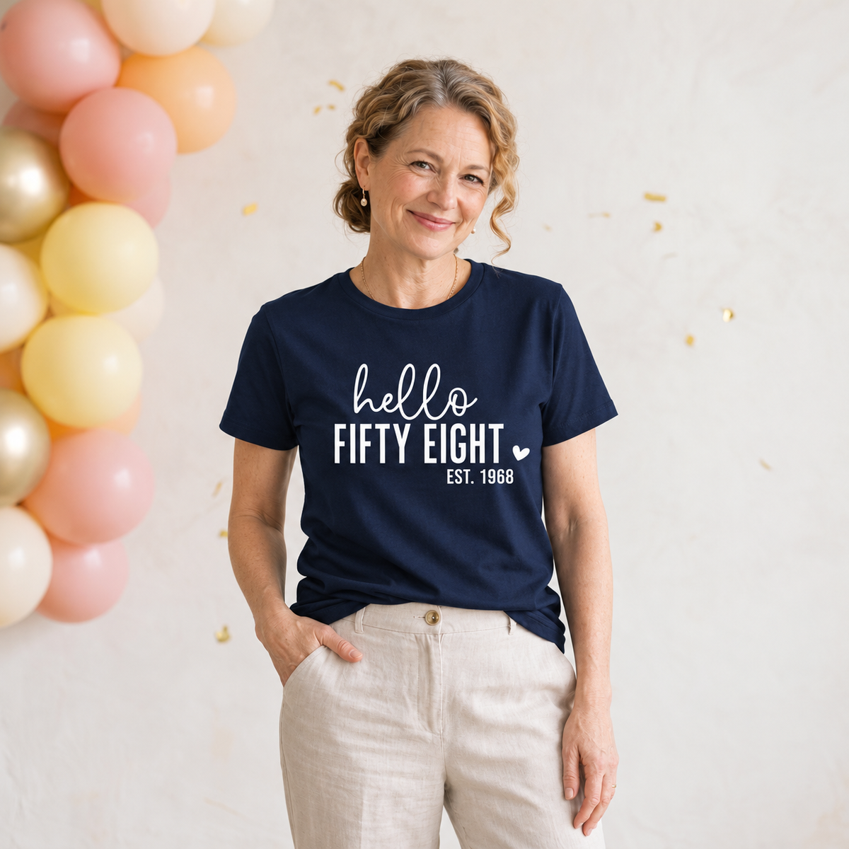 Hello Fifty-Eight 58th Birthday T-Shirt – Est. 1968