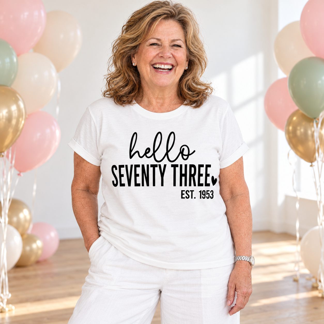 Hello Seventy-Three 73rd Birthday T-Shirt – Est. 1953