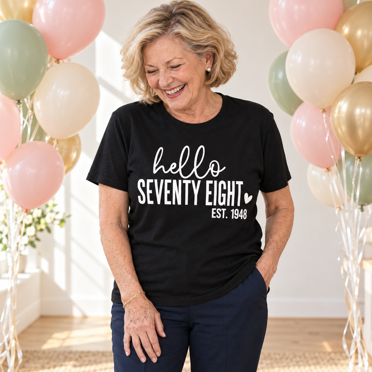 Hello Seventy-Eight 78th Birthday T-Shirt – Est. 1948