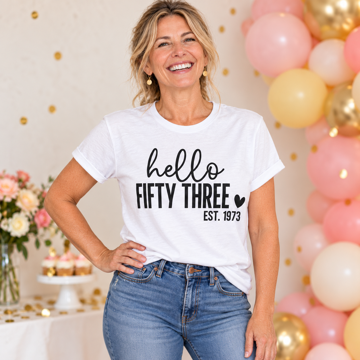 Hello Fifty-Three 53rd Birthday T-Shirt – Est. 1973
