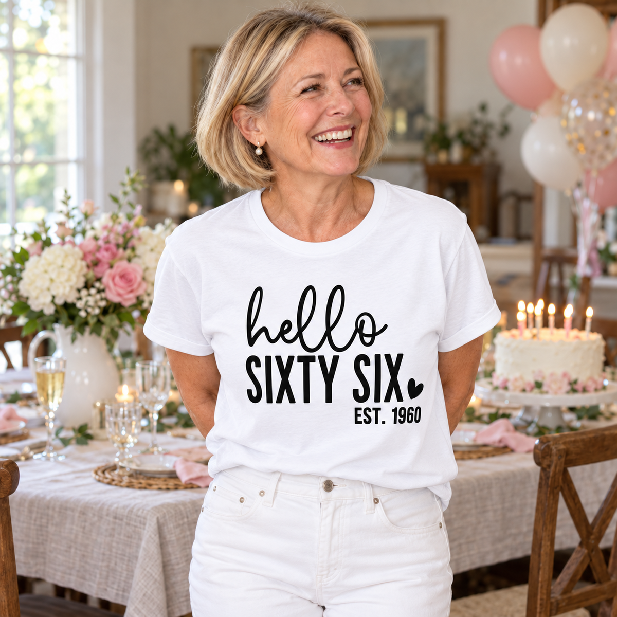 Hello Sixty-Six 66th Birthday T-Shirt – Est. 1960